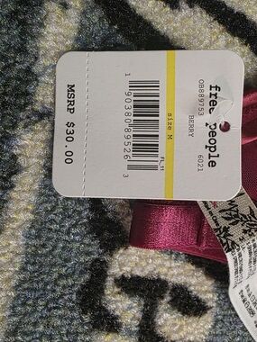 Free People Berry Satin Top with Tag